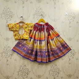 JOVK DESIGN Girls Semi-Stitched Lehenga & image 2