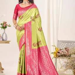 Aman's Impero Woven Design Zari Art Silk Heavy Work Banarasi Saree-picture-32