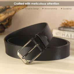 Metronaut Men Textured Leather Formal Belt image 5