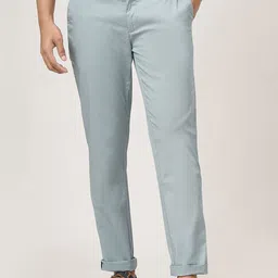 JADE BLUE Men Cotton Slim Fit Casual Trousers-image-56