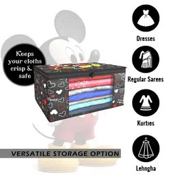 Aura Black & White 9 Pieces Printed Foldable Saree Covers image 4