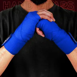 Cotton Boxing Punching Hand Wraps (Blue) Boxing Hand Wrap-image-41