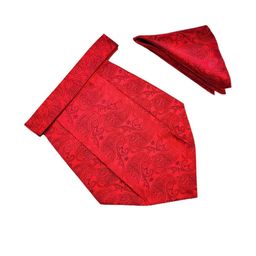 VOICI Men Red Paisley Design Cravats & Pocket Square Combo Ties-picture-22