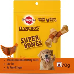 pedigree RANCHOS SUPER BONES, Made with Real Meat (Chicken & Milky flavour) Chicken, Milk Dog Treat image 2