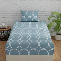 huesland 144 TC Cotton Single Printed Flat Bedsheet-picture-23