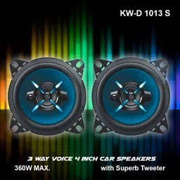 karewood 4 INCH 260 W MAX DOOR SPEAKER With Tweeter KW-D 1013 S Coaxial Car Speaker image 2
