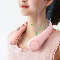 Wristkart Neck Fan Bladeless Speeds Battery Operated Personal NF50 Neck Fan Bladeless Battery Operated Personal opi159 USB Fan image 2