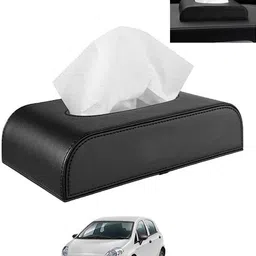 ayw Black Tissue Holder Leatherite/Include Tissue/Save Space For Home/Car/Office-174 Vehicle Tissue Dispenser-picture-10