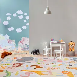 kaleen india Multicolor Abstract Polyester 5' X 7' Machine Made Carpet image 4