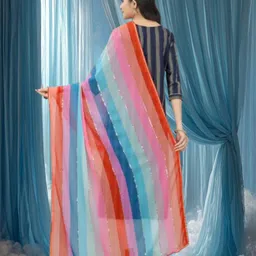 jayu Georgette Printed Multicolor Women Dupatta image 3