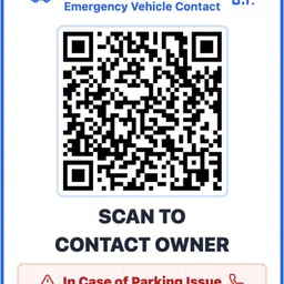 abtara 14 cm Car QR Code Sticker for Emergency Contact & Parking Issues - Large & Small Size Self Adhesive Sticker-picture-10