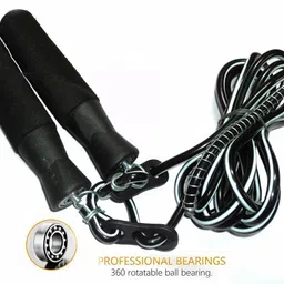 sixteen AB ROLLER AND PUSH UP BAR WITH SKIPPING ROPE Fitness Accessory Kit Kit image 3