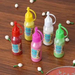 ecraftindia Multicolour (Set of 5) Rangoli Bottles image 1