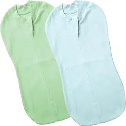 mammachamp POD/Swaddle/Sleeping Bag/Sack for NewbornBaby 0-3 months PK-2 Light (Green+Blue) Sleeping Bag-picture-11
