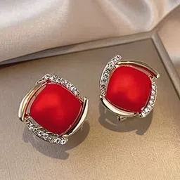 foressta Luxurious Korean Earing for Women | Stylish Earing for Girls Alloy Stud Earring Alloy Stud Earring image 1