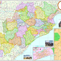 vcp ODIA | ODISHA MAP | LAMINATED Photographic Paper-picture-16