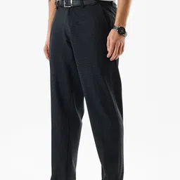 snitch Men Slim Fit Black Polyester Trousers-picture-16