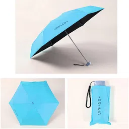 alexvyan Small Manual Open 6 Frame Aluminum Frame UPF UV Protection for Sun & Rain. Umbrella image 3