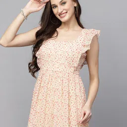 aayu Women Fit and Flare Multicolor Midi/Calf Length Dress image 5