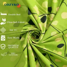 cozyko 144 TC Cotton Double Jaipuri Prints Flat Bedsheet image 2