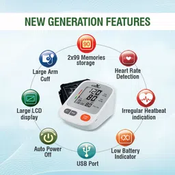 Shikon SK-015C Digital Blood Pressure Monitor with LCD Display & Micro USB Port Made In India Bp Monitor image 2