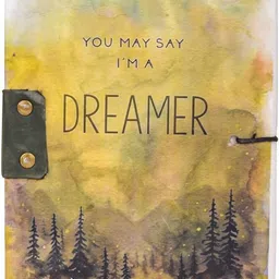Handmade Dreamer Printed Cardboard Journal Diary with Buckle Lock A5 Diary Unrulled 200 Pages-image-1