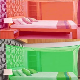 Double bed combo pack (6x7) Polyester Washable Adults Mosquito Net-image-15