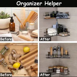 asrana Organizer rank 2 Iron Wall Shelf image 2