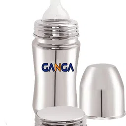 2 in 1 Dezire Stainless Steel Feeding Bottle Baby Feeding Bottle Pack of 1 - STAINLESS STEEL 304 WITH HIGH FOOD GAIN MATERIAL-image-3