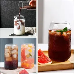 good to great creation Glass Sipper Tumbler with Straw mug (400 ml, Pack of 2) Glass Coffee Mug image 5