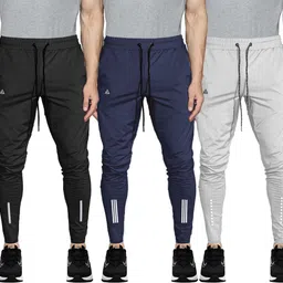 avolt Pack of 3 Men Checkered Multicolor Track Pants-picture-10