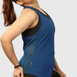 fuaark Women Self Design Round Neck Polyester Navy Blue T-Shirt-picture-43