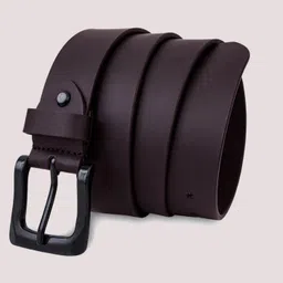 kaezri Men Evening, Party, Formal, Casual Brown Genuine Leather Belt image 3