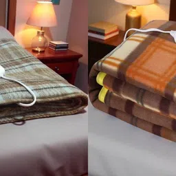 warmzzz Solid Single Electric Blanket for Heavy Winter image 1