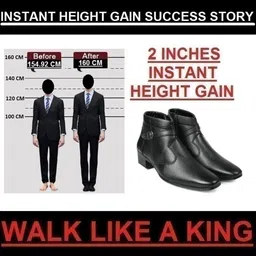 yuvrato baxi Men's Black Height Increasing Formal Party Wear Boots For Men image 4