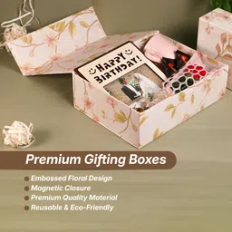 art street Paper Foldable Cardboard Flowers Printed Multipurpose Gift Packaging Hamper box Storage Basket image 4