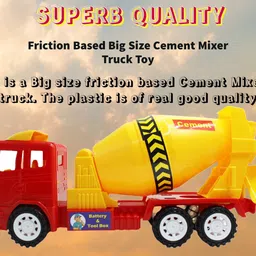 neoinsta shopping Friction Powered Plastic cement concrete mixer truck toy big image 4