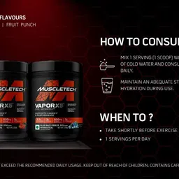 muscletech Vapor X5 Pre Workout for Men & Women Support Energy & Performance Pre Workout image 5