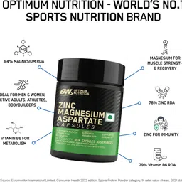 optimum nutrition Zinc Magnesium Aspartate (ZMA) image 5