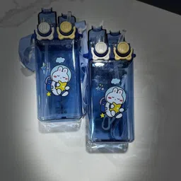 daxstar Sipper+Cap Multi Design Cute Mix Cartoon school 570 ml Water Bottle image 4