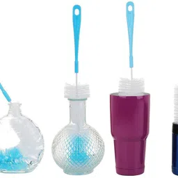 aarya stark KindLook Nylon Long Plastic Bottle Cleaning Brush Cleaner Washer Tool Plastic Wet and Dry Brush image 3