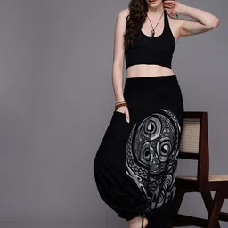 the veshti company Printed Cotton Women Harem Pants-picture-13