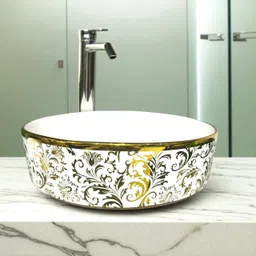 WARRIX LUXURIOUS CERAMIC WASH BASIN | TABLE TOP | DESIGN WASH BASIN | 11 CAMRY-G-1152 Counter Top image 2