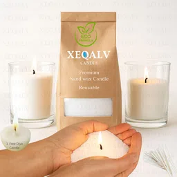 Sand Wax with 5,Cotton Wicks, Candle Making Wax Home Decor, Wedding, Festival Candle-image-5