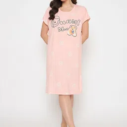 Camey Women Printed T-shirt Nightdress-image-80