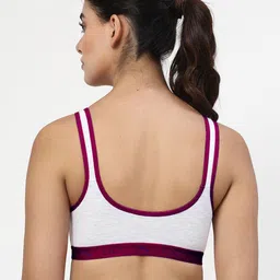 LILY Women Pack Of 2 Non Padded Full Coverage Workout Bra image 3