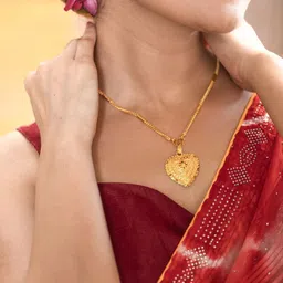 NKR GOLD Gold Toned Heart Necklace-picture-37