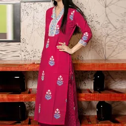 Anni Designer Women Ethnic Motifs Embroidered Regular Thread Work Kurta with Palazzos & With Dupatta image 4