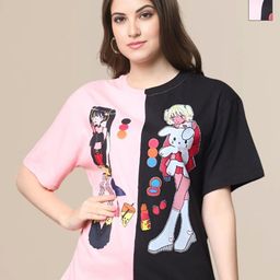 Mast & Harbour Pack Of 2 Graphic Printed Round Neck Cotton T-shirt-picture-43