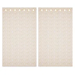 RUBOXA Cream-Coloured & Gold-Toned Set of 2 Door Curtain image 5